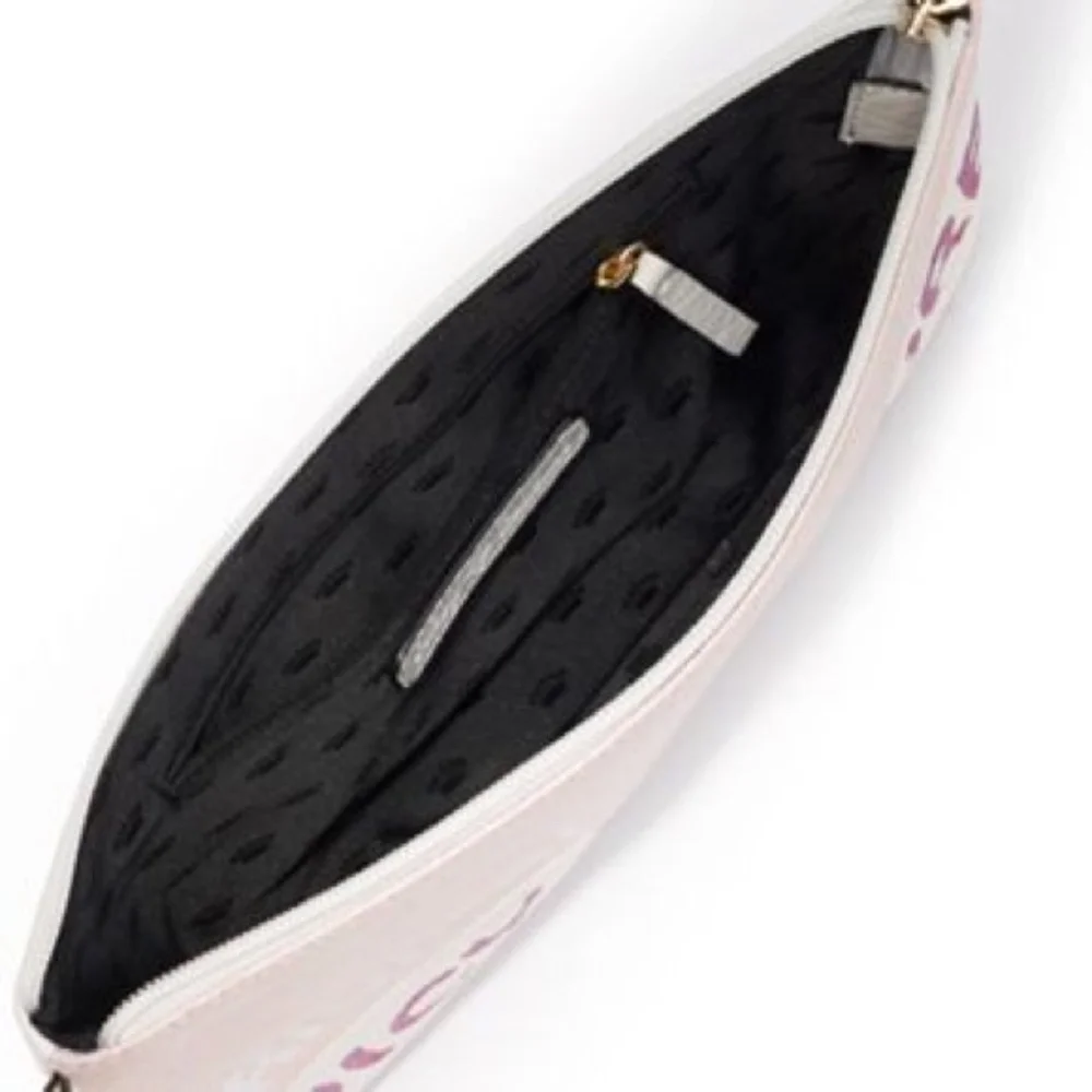 JUICY COUTURE Pink Purple & White Bag Wristlet Clutch NWT